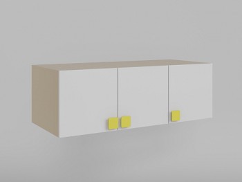Антресоль на шкаф 3-х створчатый Клаксон без машинок (Белый/корпус Клен) в Бородино - borodino.mebel54.com | фото