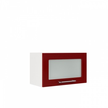 Бруклин ШВГС 600 Шкаф верхний горизонтальный со стеклом (Бетон белый/корпус Белый) в Бородино - borodino.mebel54.com | фото