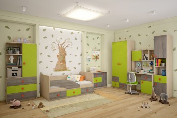 Детская комната Пуговка в Бородино - borodino.mebel54.com | фото