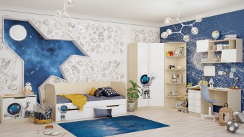 Детская комната Санни (Белый/корпус Клен) в Бородино - borodino.mebel54.com | фото