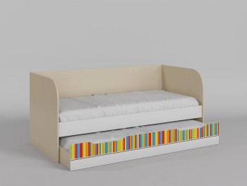 Диван-кровать Клаксон без машинок (Белый/корпус Клен) в Бородино - borodino.mebel54.com | фото