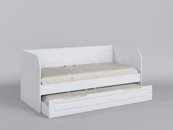 Диван-кровать Классика (Белый/корпус Выбеленное дерево) в Бородино - borodino.mebel54.com | фото