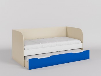 Диван-кровать Скай люкс (Синий/Белый/корпус Клен) в Бородино - borodino.mebel54.com | фото