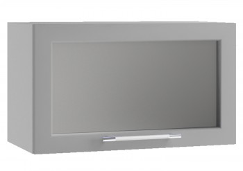 Гарда ПГС 600 шкаф верхний горизонтальный со стеклом Белый в Бородино - borodino.mebel54.com | фото