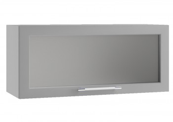 Гарда ПГС 800 шкаф верхний горизонтальный со стеклом Белый в Бородино - borodino.mebel54.com | фото