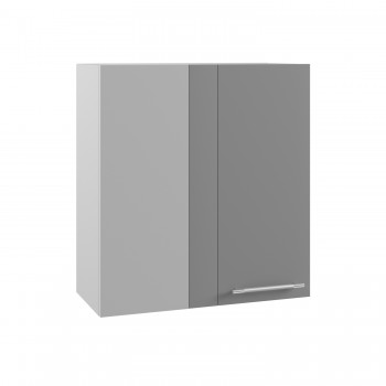Гарда ПУ 650 шкаф верхний угловой (Белый Эмалит/корпус Серый) в Бородино - borodino.mebel54.com | фото