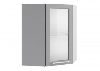Гарда ПУС 550 шкаф верхний угловой со стеклом Белый в Бородино - borodino.mebel54.com | фото