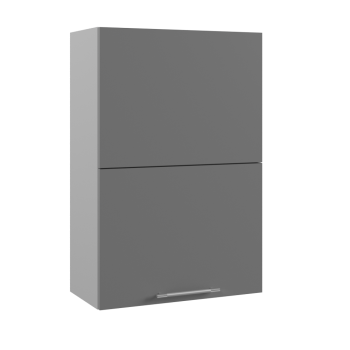 Гарда ВПГПМ 600 шкаф верхний высокий Blum Aventos (Белый Эмалит/корпус Серый) в Бородино - borodino.mebel54.com | фото