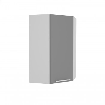 Гарда ВПУ 550 шкаф верхний угловой высокий (Белый Эмалит/корпус Серый) в Бородино - borodino.mebel54.com | фото