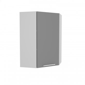 Гарда ВПУ 600 шкаф верхний угловой высокий (Белый Эмалит/корпус Серый) в Бородино - borodino.mebel54.com | фото
