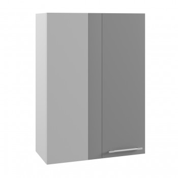 Гарда ВПУ 650 шкаф верхний угловой высокий (Белый/корпус Серый) в Бородино - borodino.mebel54.com | фото