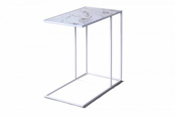 Журнальный столик Stone 018 (Прямоугольный) Металл/Керамика 500 Белый в Бородино - borodino.mebel54.com | фото