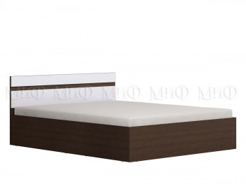Ким кровать 1,4 (Венге/белый глянец) в Бородино - borodino.mebel54.com | фото