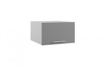 Корато ГПГФ 600 шкаф верхний горизонтальный с фрезеровкой (Кварц черный/корпус Серый) в Бородино - borodino.mebel54.com | фото