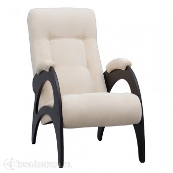 Кресло для отдыха Неаполь Модель 9 без лозы (Венге-эмаль/Ткань Ваниль Verona Vanilla) в Бородино - borodino.mebel54.com | фото