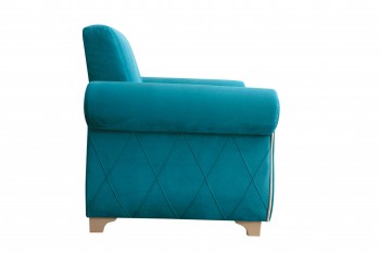 Кресло для отдыха "Порто" (велюр киви бирюза / микровельвет крем) в Бородино - borodino.mebel54.com | фото