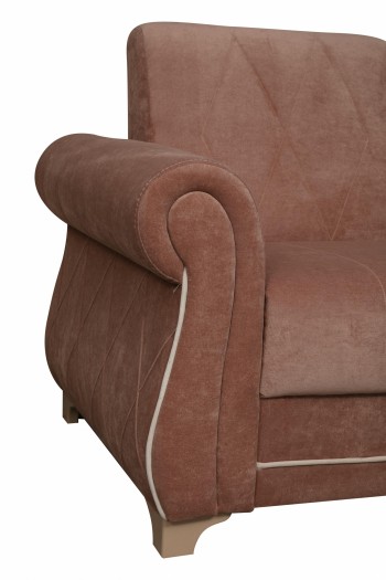 Кресло для отдыха "Порто" (велюр киви корица / микровельвет крем) в Бородино - borodino.mebel54.com | фото