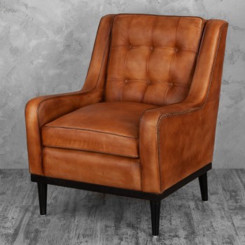 Кресло кожаное Элегант (Бордовый) в Бородино - borodino.mebel54.com | фото