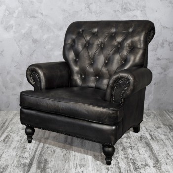 Кресло кожаное Лофт Аристократ в Бородино - borodino.mebel54.com | фото