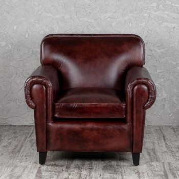 Кресло кожаное Элегант (Бордовый) в Бородино - borodino.mebel54.com | фото
