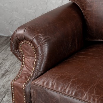 Кресло кожаное Лофт Аристократ (ширина 1100 мм) в Бородино - borodino.mebel54.com | фото