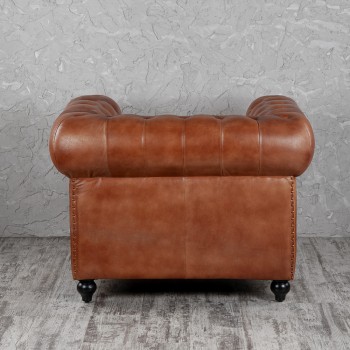 Кресло кожаное Лофт Честер (кожа) в Бородино - borodino.mebel54.com | фото