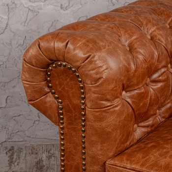 Кресло кожаное Лофт Честер (кожа буйвола) в Бородино - borodino.mebel54.com | фото