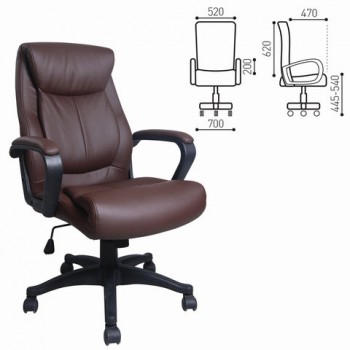 Кресло офисное BRABIX Enter EX-511 (коричневый) в Бородино - borodino.mebel54.com | фото