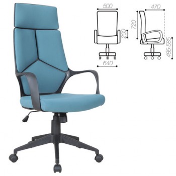 Кресло офисное BRABIX Prime EX-515 (голубая ткань) в Бородино - borodino.mebel54.com | фото