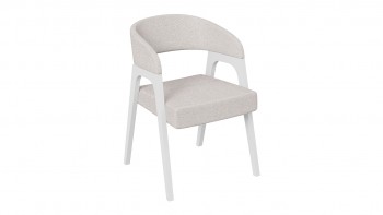 Кресло «Техас 1» (Белый матовый/Шенилл Estetica Vanille №220) в Бородино - borodino.mebel54.com | фото