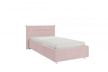 Кровать 0.9 Альба с основанием (Нежно-розовый велюр) в Бородино - borodino.mebel54.com | фото