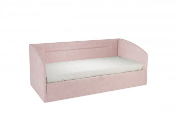 Кровать 0.9 Альба Софа (Нежно-розовый велюр) в Бородино - borodino.mebel54.com | фото