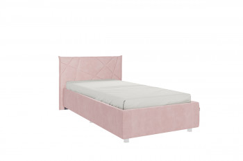Кровать 0.9 Бест с основанием (Нежно-розовый велюр) в Бородино - borodino.mebel54.com | фото