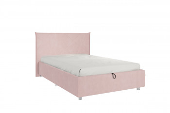 Кровать 1,2 Квест (Нежно-розовый велюр/под-мех) в Бородино - borodino.mebel54.com | фото