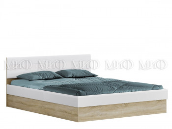 Кровать 1,4 спальня Фортуна (Дуб сонома/белый глянец) в Бородино - borodino.mebel54.com | фото