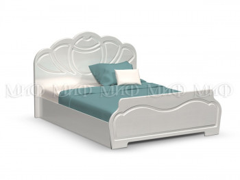 Кровать 1,4м Гармония (Белый/Белый глянец) в Бородино - borodino.mebel54.com | фото