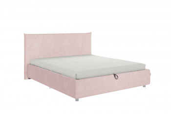 Кровать 1,6 Квест (Нежно-розовый велюр/под-мех) в Бородино - borodino.mebel54.com | фото