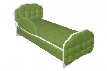 Кровать 160 Атлет 76 Зелёный (мягкий бортик) в Бородино - borodino.mebel54.com | фото