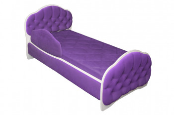 Кровать 160 Гармония 32 Фиолетовый (мягкий бортик) в Бородино - borodino.mebel54.com | фото
