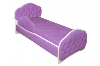 Кровать 160 Гармония 67 Светло-фиолетовый (мягкий бортик) в Бородино - borodino.mebel54.com | фото