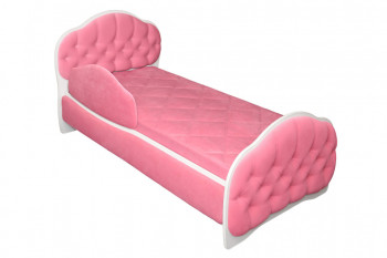 Кровать 160 Гармония 89 Розовый (мягкий бортик) в Бородино - borodino.mebel54.com | фото