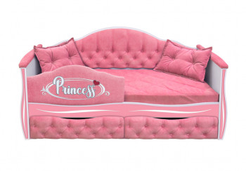 Кровать 160 серии Иллюзия 2 ящика 36 Розовый (мягкий бортик/подушки) в Бородино - borodino.mebel54.com | фото