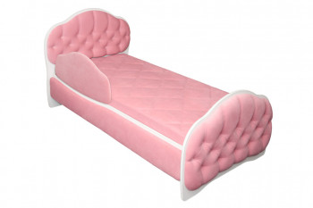 Кровать 170 Гармония 36 Светло-розовый (мягкий бортик) в Бородино - borodino.mebel54.com | фото