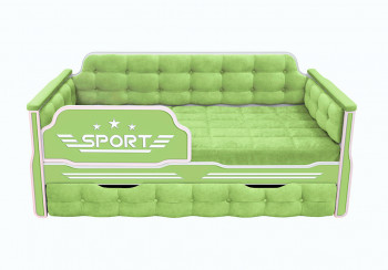 Кровать 170 серии Спорт 1 ящик 81 Фисташка (мягкие боковые накладки) в Бородино - borodino.mebel54.com | фото