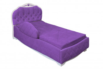 Кровать 190 Гармония Lux 32 Фиолетовый (мягкий бортик) в Бородино - borodino.mebel54.com | фото