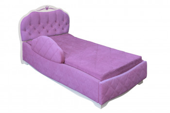 Кровать 190 Гармония Lux 67 Светло-фиолетовый (мягкий бортик) в Бородино - borodino.mebel54.com | фото