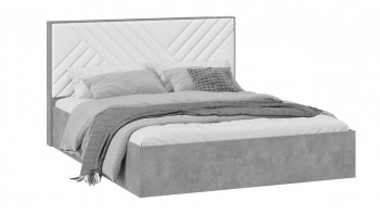 Кровать без ПМ «Хилтон» Тип 1 Ателье светлый/Белый в Бородино - borodino.mebel54.com | фото
