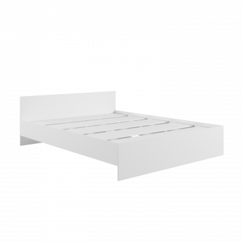 Кровать без ящ. М1600 Мадера Белый в Бородино - borodino.mebel54.com | фото