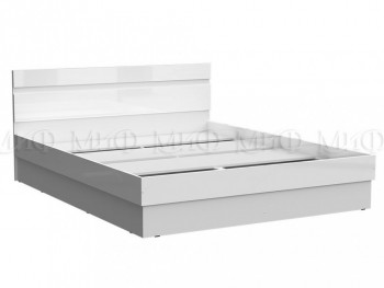 Кровать Челси 1600 (Белый/Белый глянец) в Бородино - borodino.mebel54.com | фото