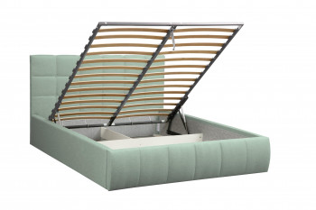 Кровать "Диана" ш. 1600 (Н=1010мм) (жаккард аква) в Бородино - borodino.mebel54.com | фото